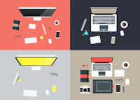4 Free Flat Hero Illustrations