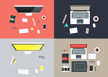 4 Free Flat Hero Illustrations