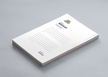 A4 Paper Stack Presentation Mockup