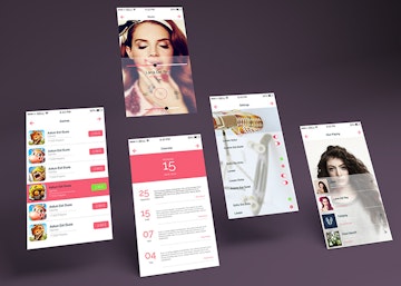 App Multiple  Screens Showcase Mockup Vol.7