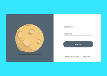 Flat Login Form Illustration