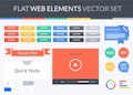 Flat Web Elements Vector Set