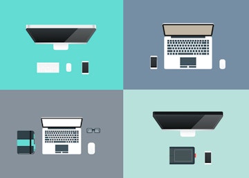 Flat Workspace Illustrations