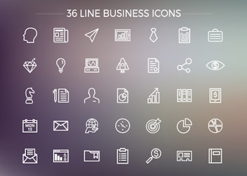 Free Line Business Icons Pack
