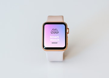 Golden Smart Watch PSD Mockup