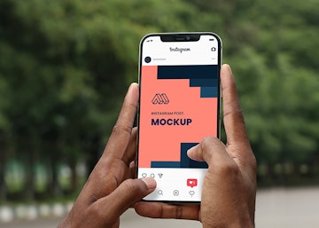 Instagram Post On Screen Mockup