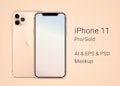 iPhone 11 Pro Gold Mockup