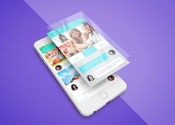 Download App Screen Showcase Mockup - graphberry.com