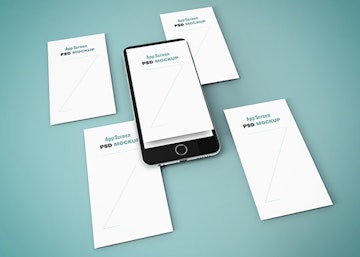 iPhone Screens Mockup