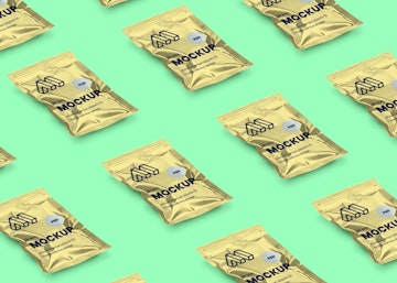 Isometric ZipBag PSD Mockup