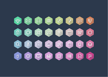 Lumina - Hexagon Icons Set