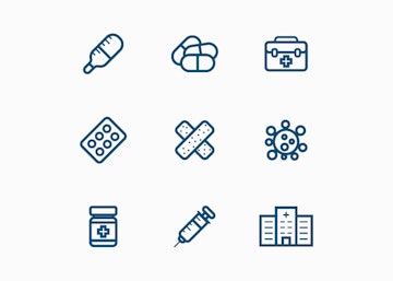 Medicine Line Icons
