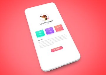 Minimalistic White App Screen Mockup