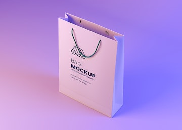 Modern Paper Bag PSD Mockup