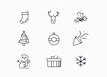 New-Year Line Icons