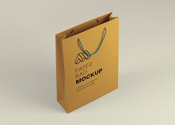 Download Paper Bag Perspective View Mockup - graphberry.com