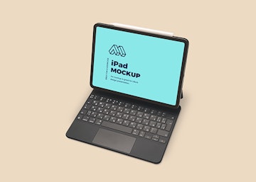 Standing iPad PSD Mockup
