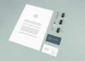 Stationery Mockup With Pencil and Clips