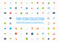 80 Tiny Vector Icons Collection