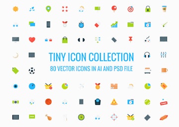 80 Tiny Vector Icons Collection