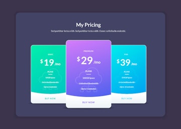 Vector Pricing Table Elements