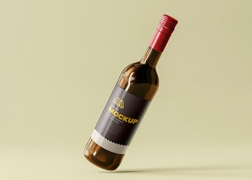 Wine Bottle Label Mockup