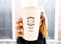 Woman Holding Cup Mockup